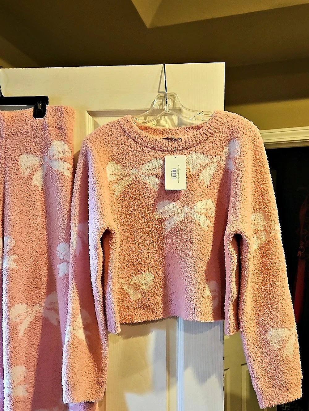 Benny Bow Lounge Set Floral Pink & White Large